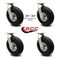 Service Caster 10 Inch Black Pneumatic Wheel Caster Swivel with 2 Swivel Locks SCC, 4PK SCC-100S3504-PNB-BSL-2-S-2 - alternate 2